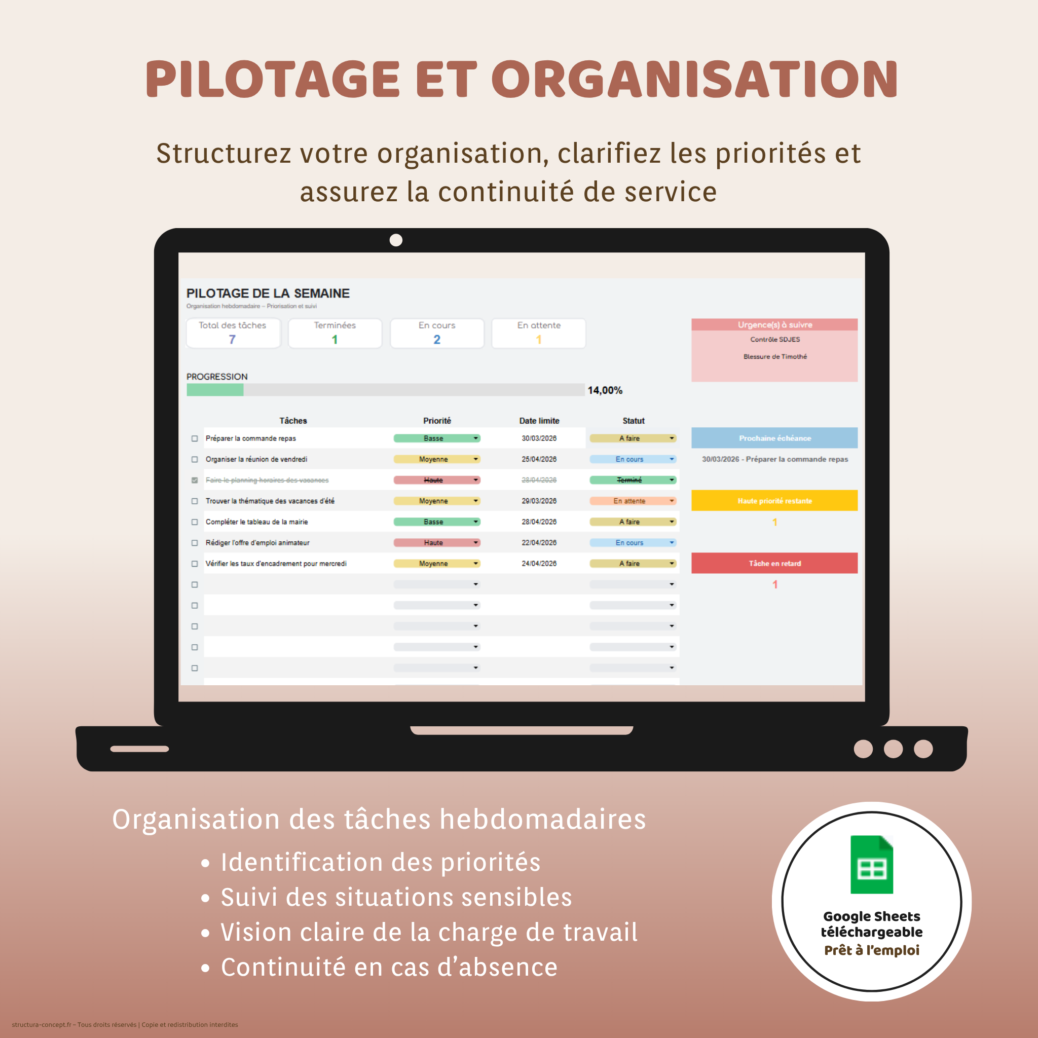 Pilotage et organisation