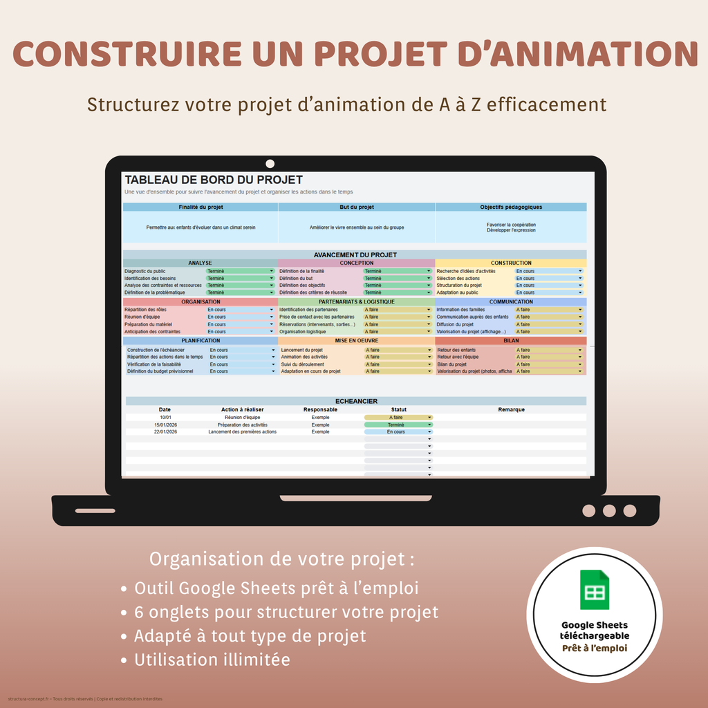 Construire un projet d'animation