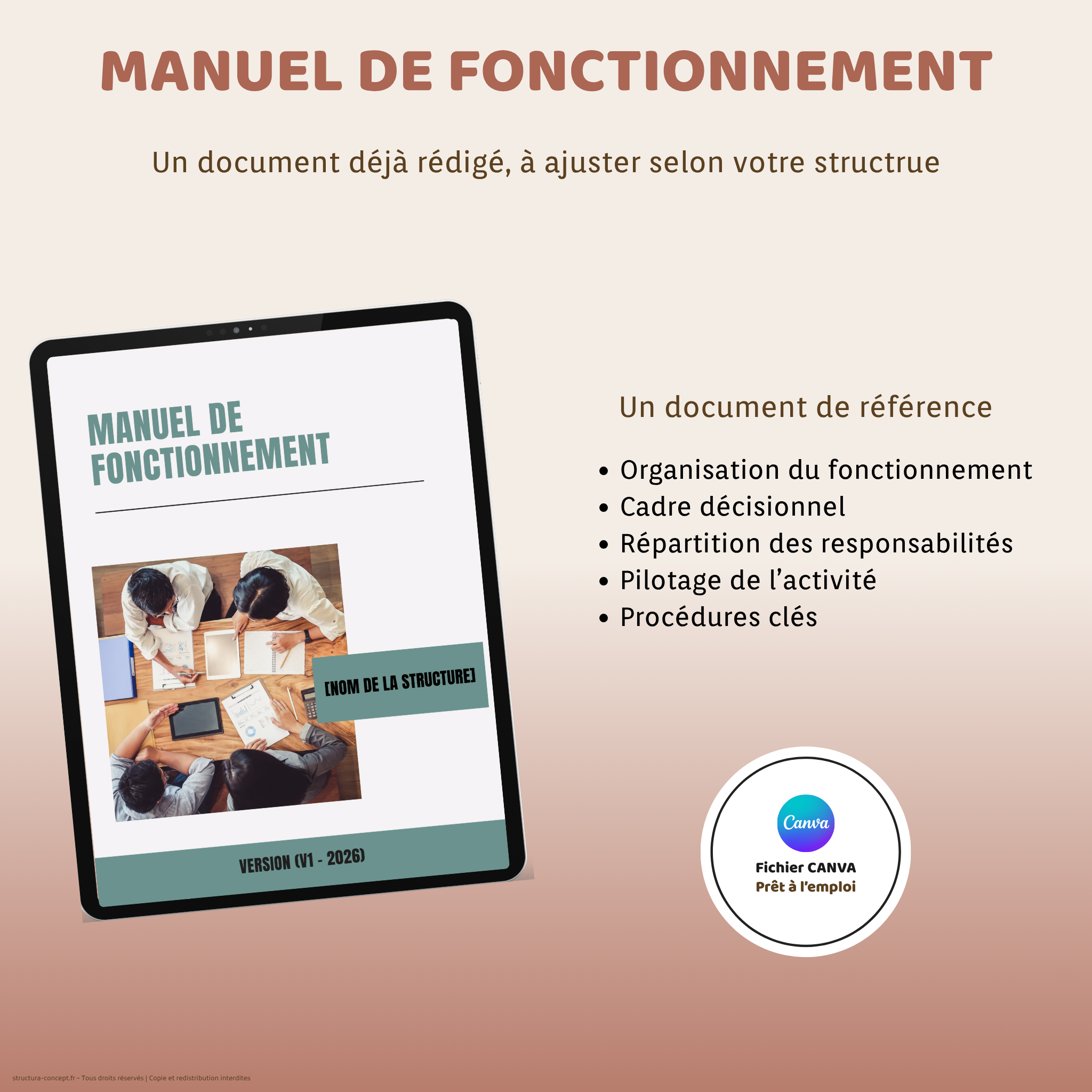 Manuel de fonctionnement