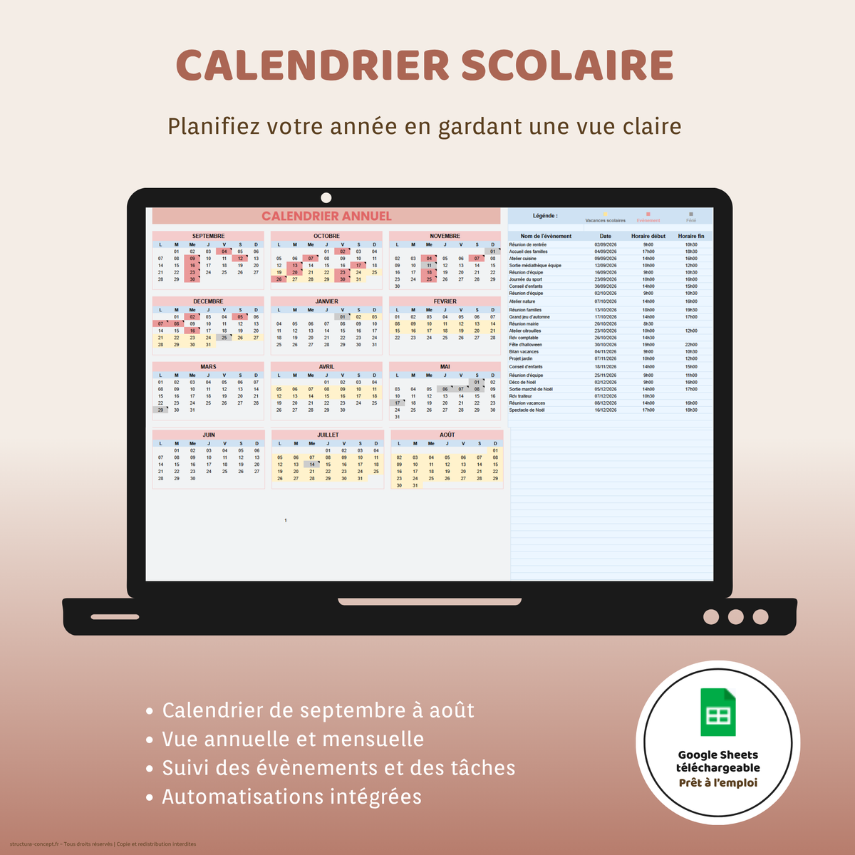 Calendrier scolaire