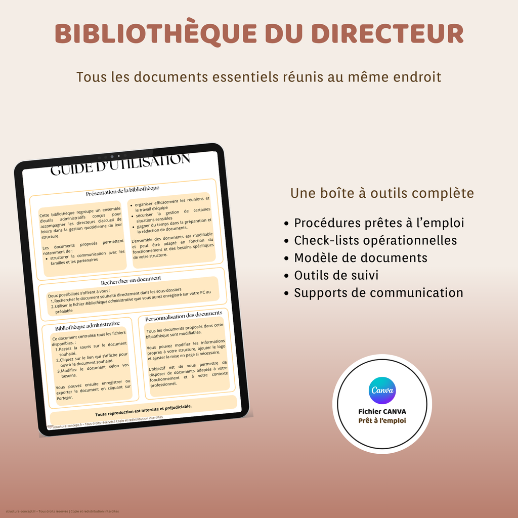 Bibliothèque du directeur