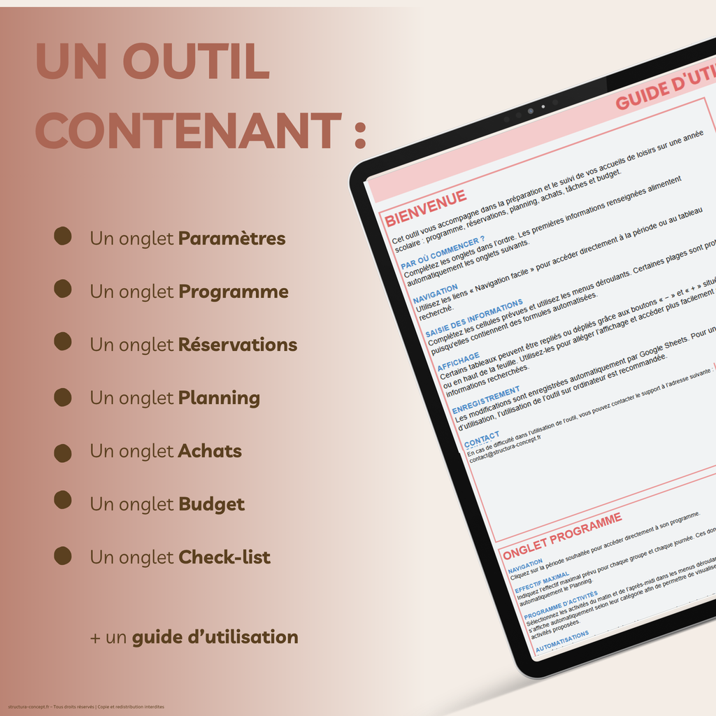 Organisation des vacances