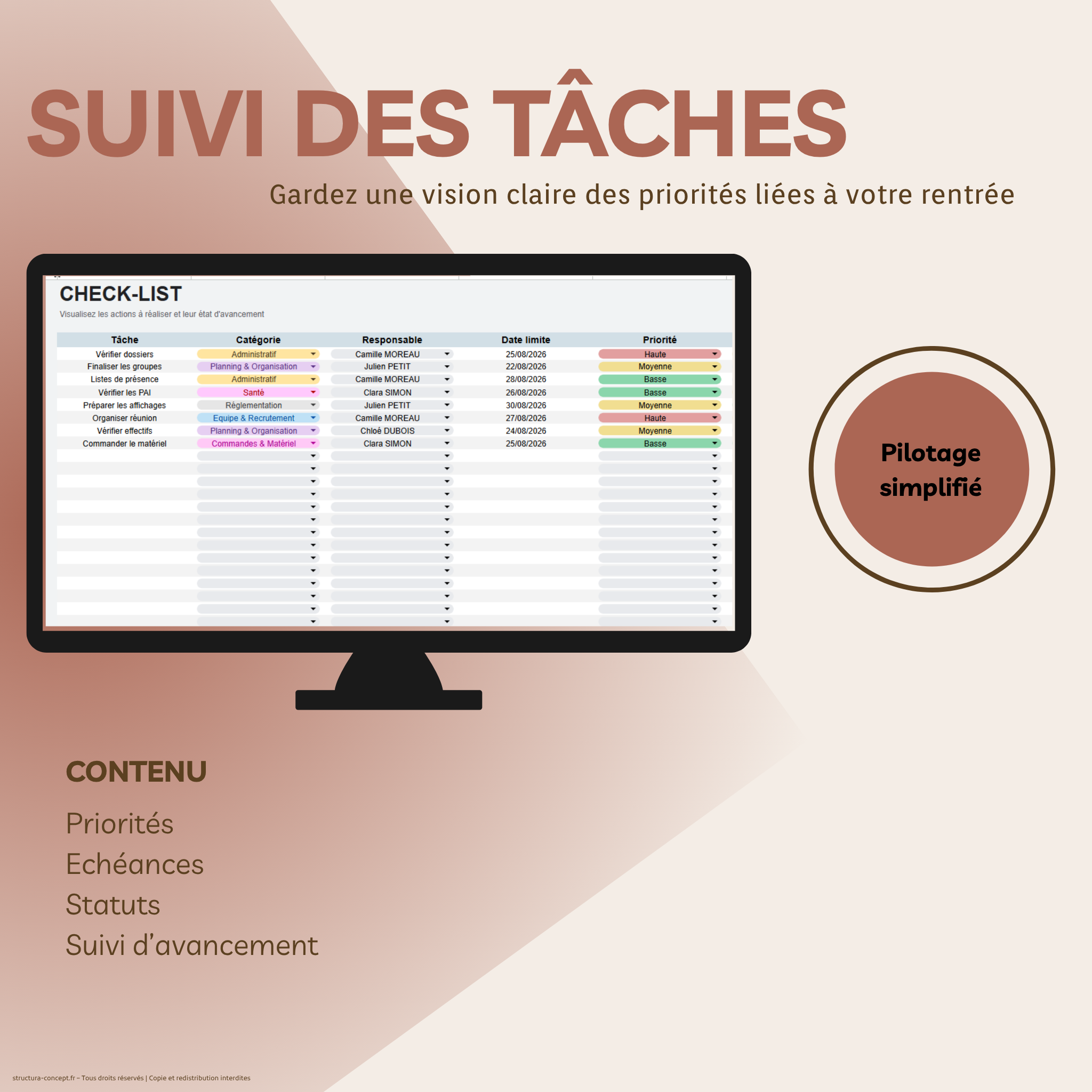 Organiser sa rentrée